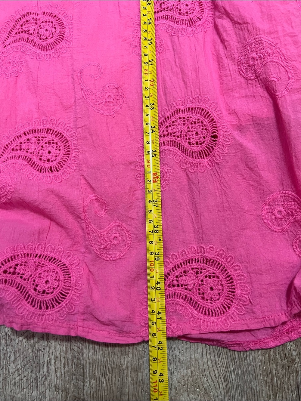 Bella Amore Made in Italy Pink Cotton Eyelet Sundress Size L Sleeveless Midi - Picture 14 of 14
